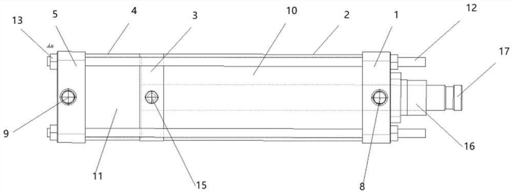 Novel impact cylinder capable of adjusting impact strength