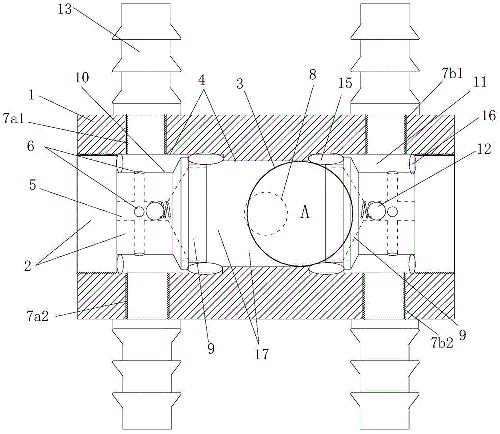 Automobile duel fuel guide rail multi-way valve