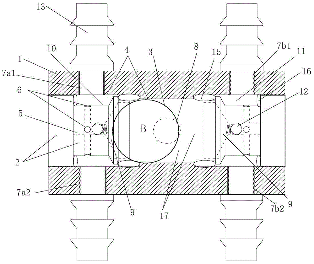 Automobile duel fuel guide rail multi-way valve