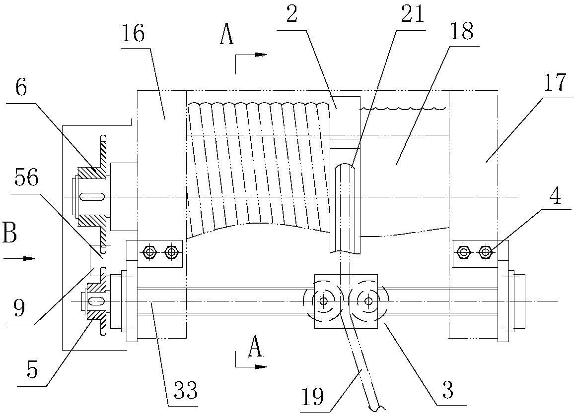 Hoist rope guider with clamp type rope pressing device