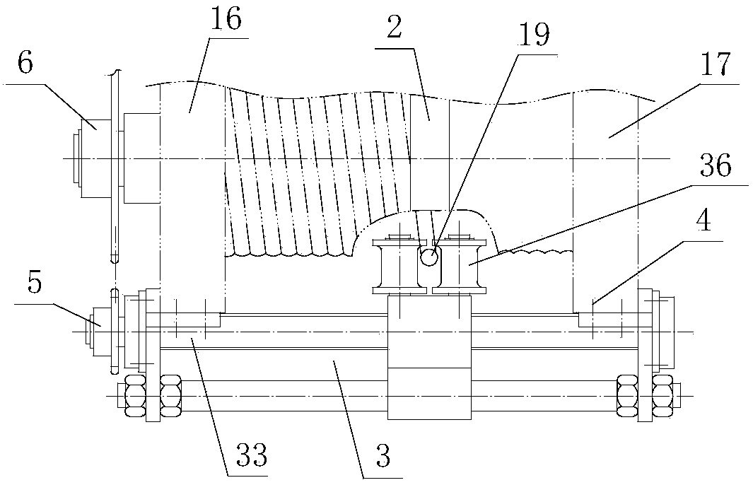 Hoist rope guider with clamp type rope pressing device