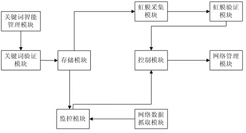 Internet management system based on iris verification