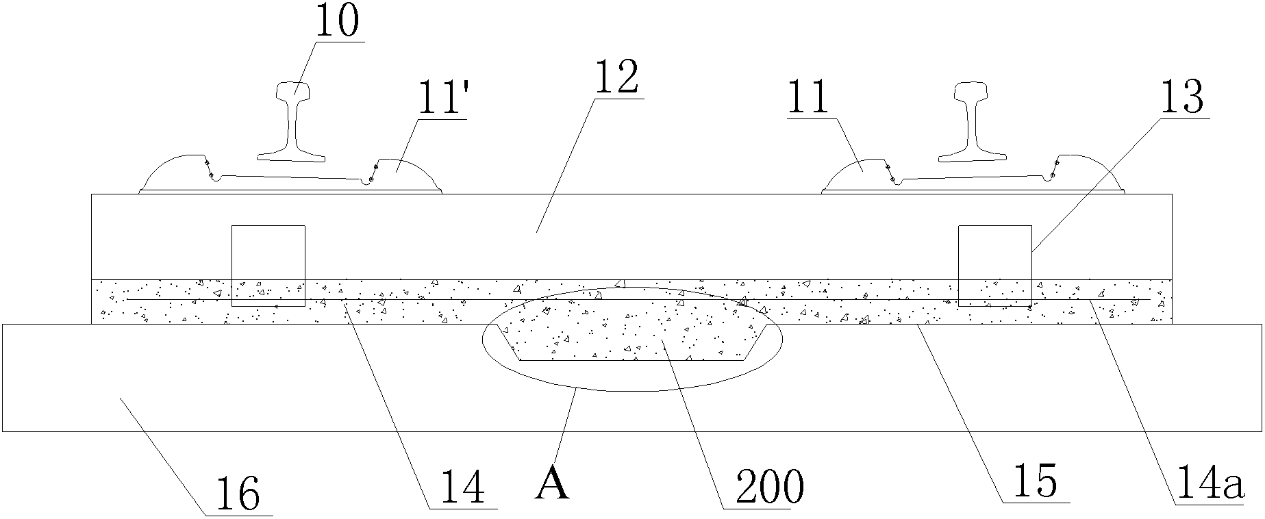 Ballastless track system