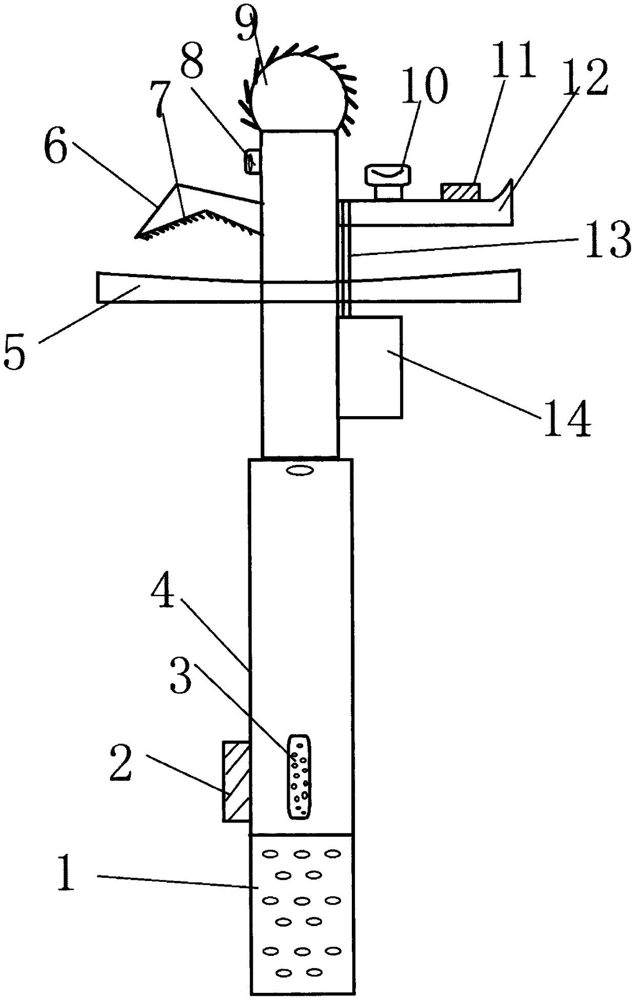 Foreign matter removal device for high-voltage transmission line