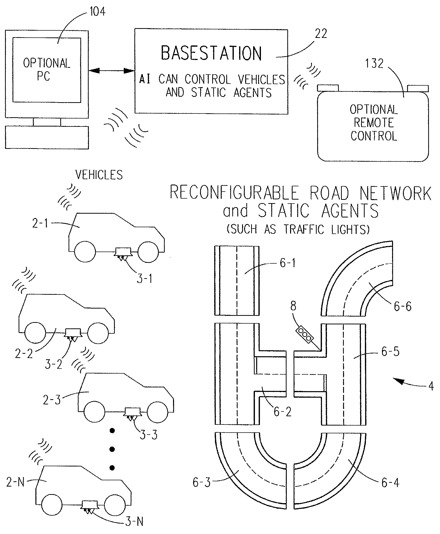 Distributed System of Autonomously Controlled Toy Vehicles