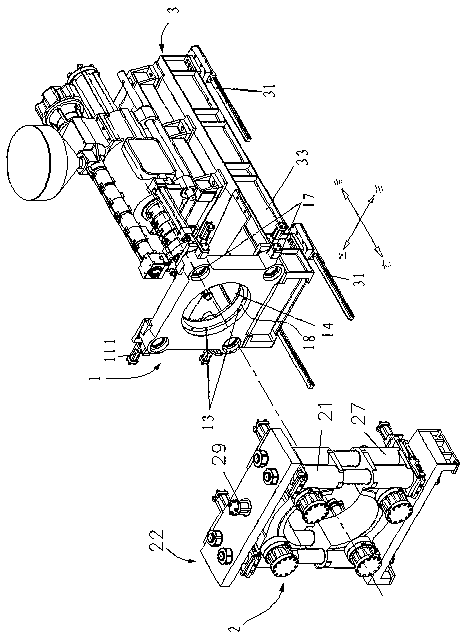 Core drawing mechanism of bellows birthmouth injection machine