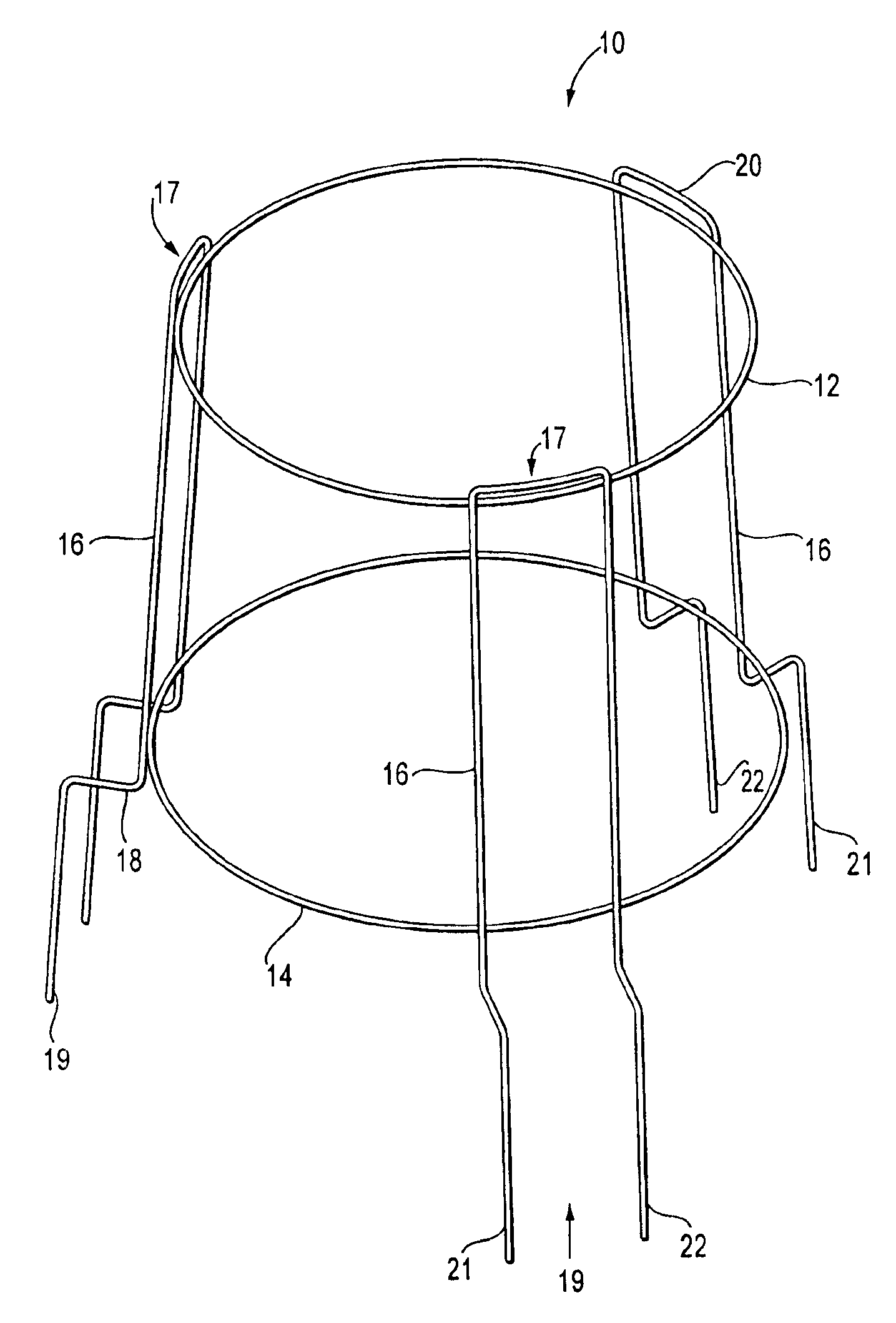 Wire cage for nursery items