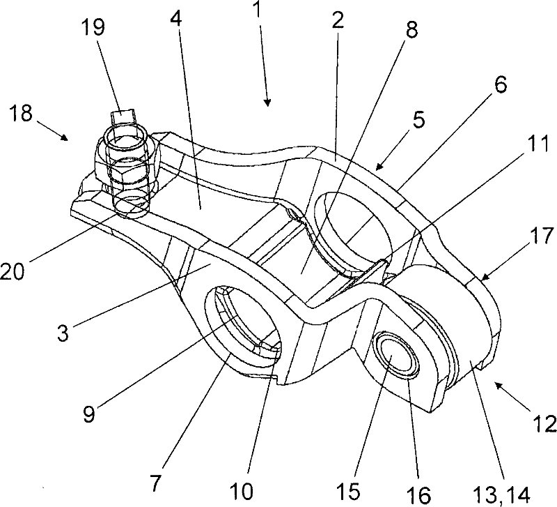 Rocker arm of an internal combustion engine valve train