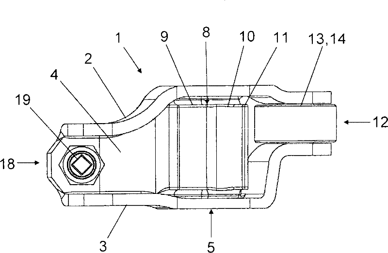 Rocker arm of an internal combustion engine valve train