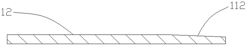 A chamfered crystallizer narrow surface copper plate