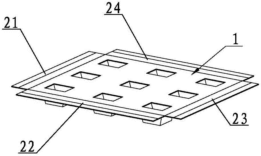 Molded pulp tray with composite structure and production method thereof