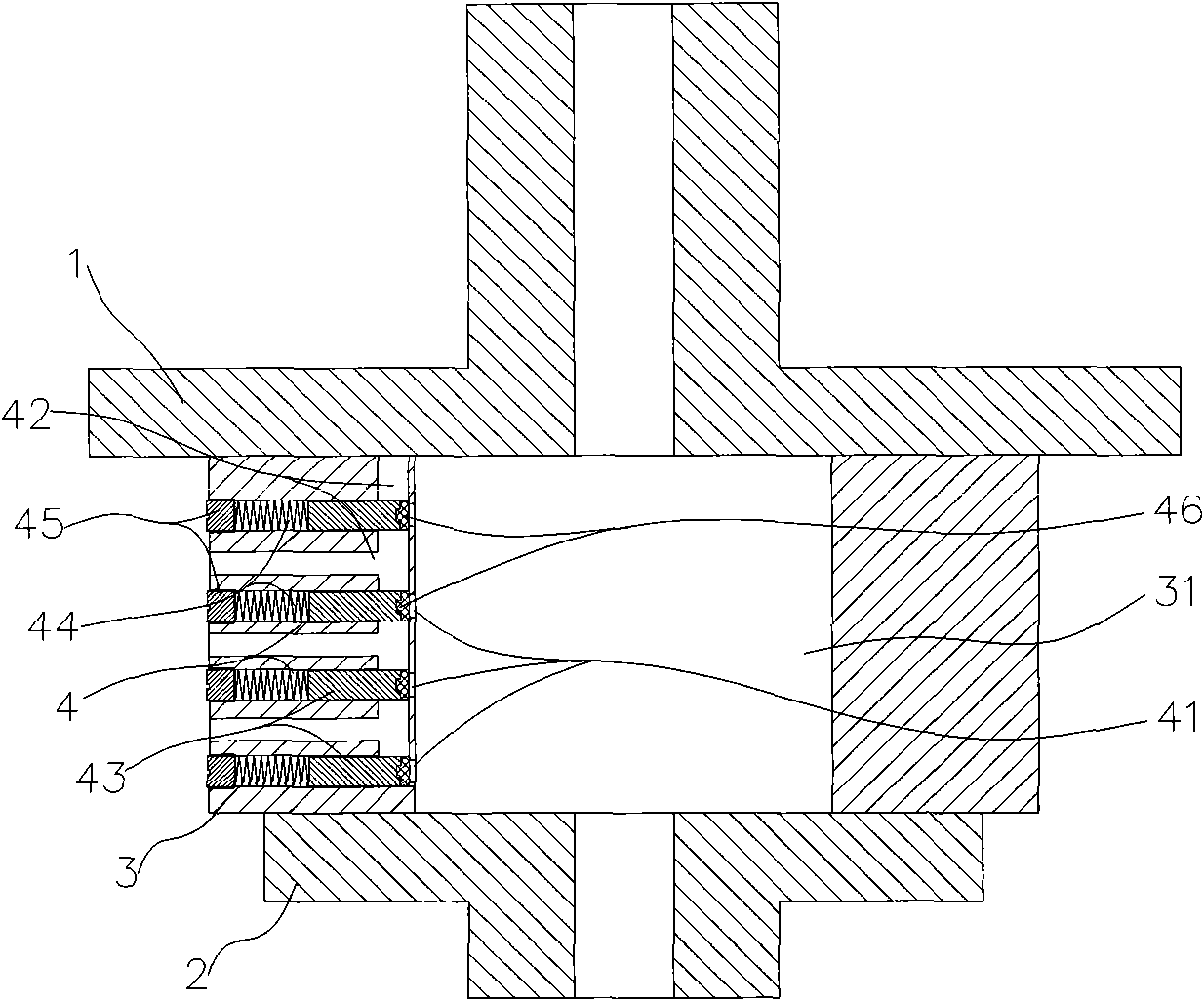 Exhaust device of rotary compressor