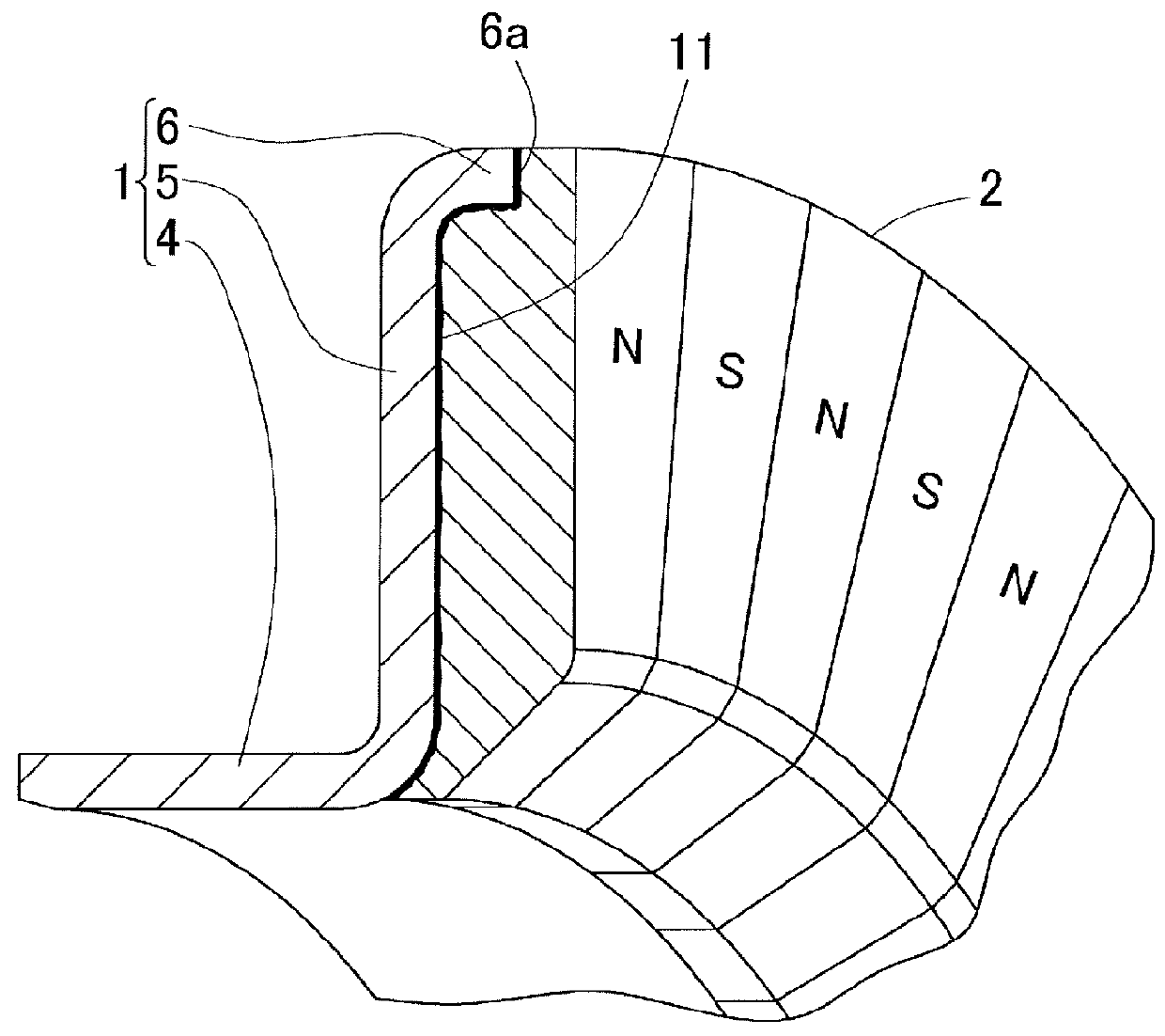 Magnetic encoder and production method therefor