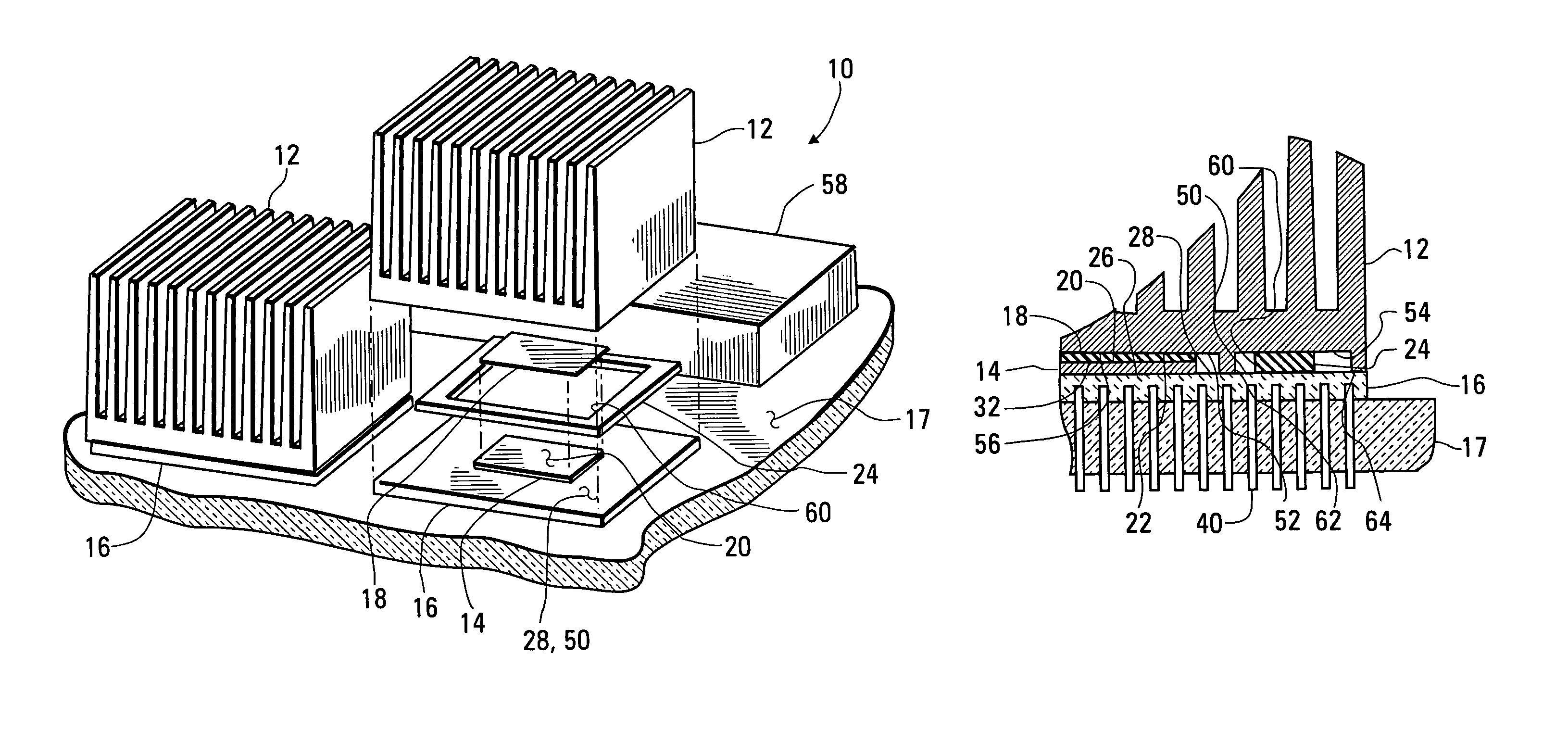 Apparatus and method for attaching a heat sink to an integrated circuit module