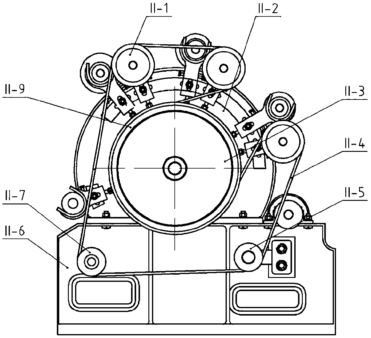 Cashmere wool carding machine transmission system and carding machine