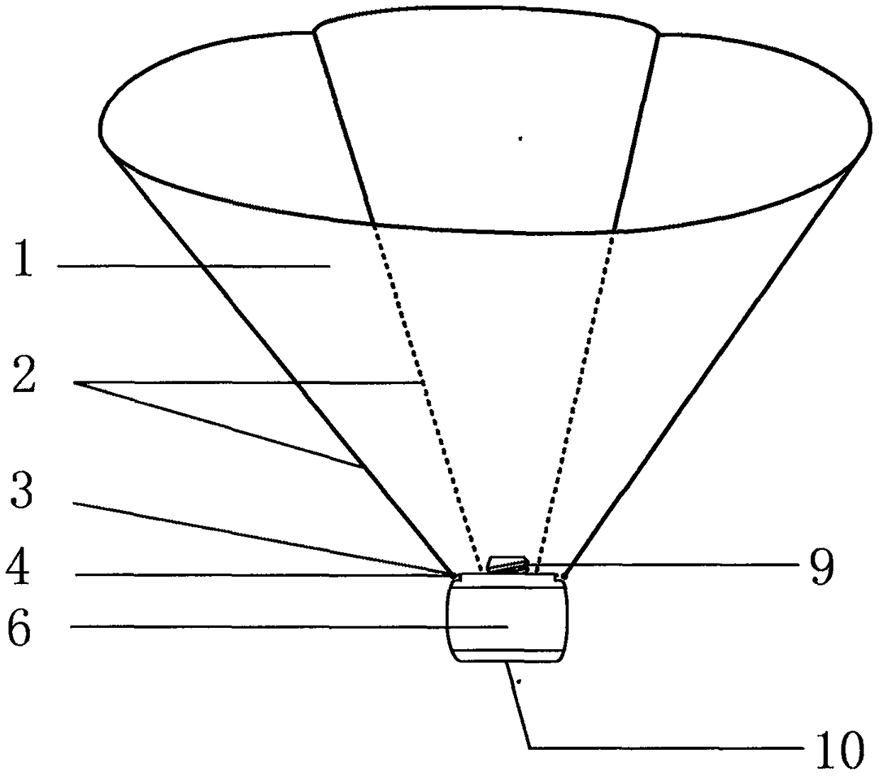 Rainwater collector for umbrella