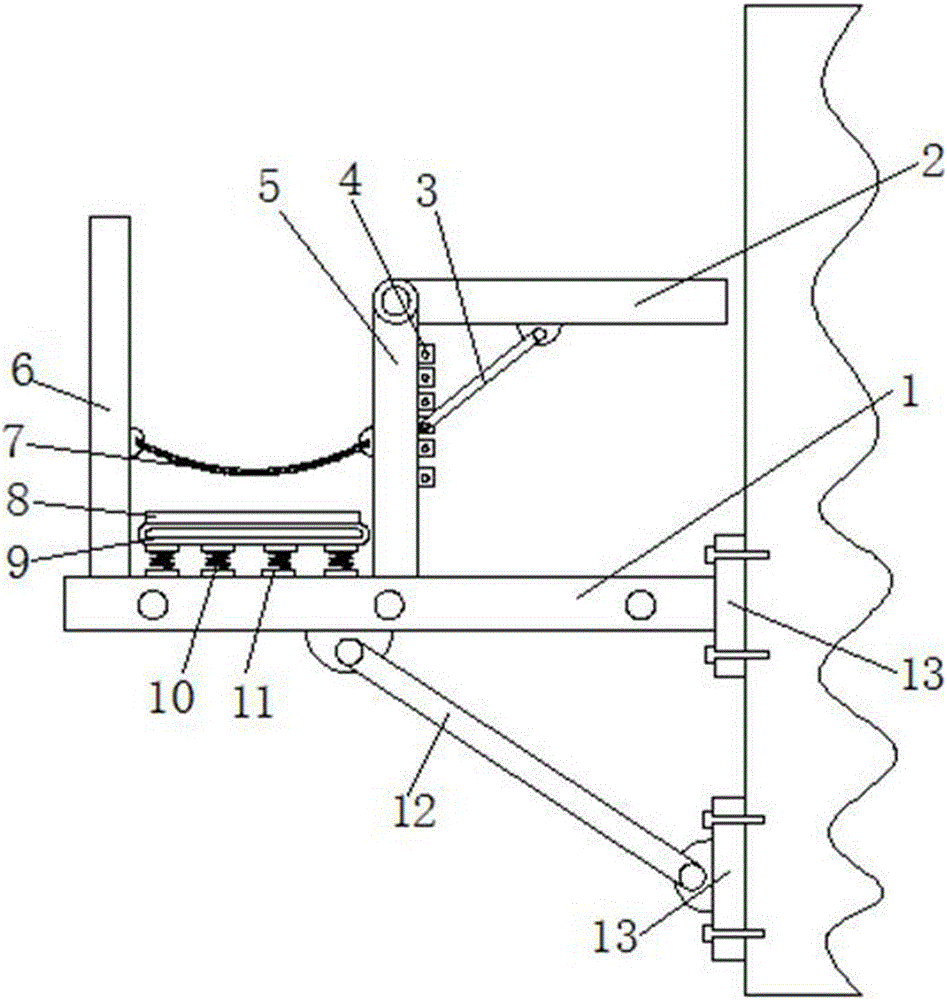 Multifunctional safety protection device for high-rise building construction