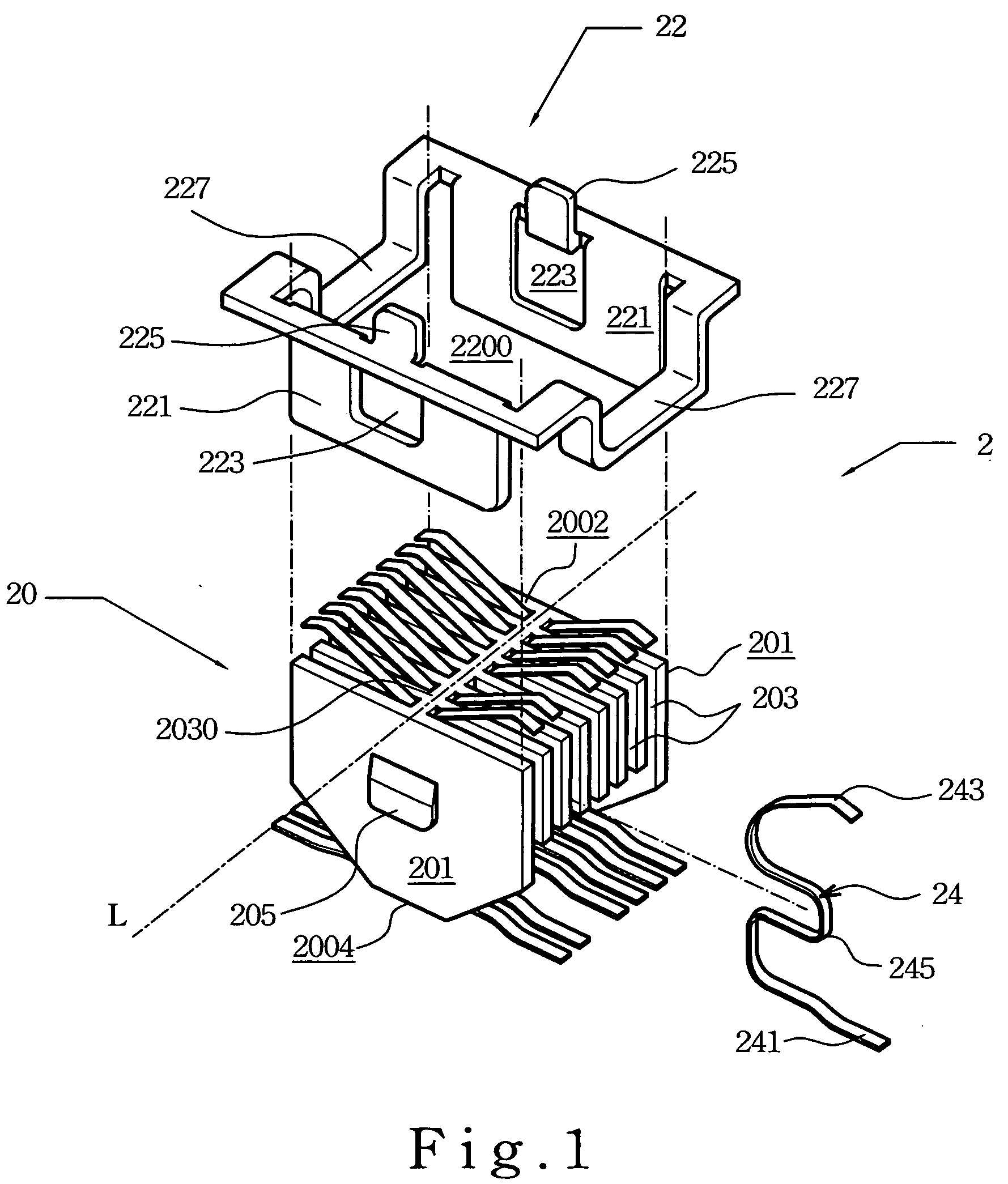 Board-to-board connector and assembly of printed circuit boards