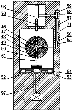 High-thickness blank through hole forging device