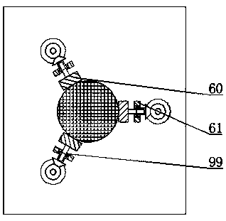 High-thickness blank through hole forging device