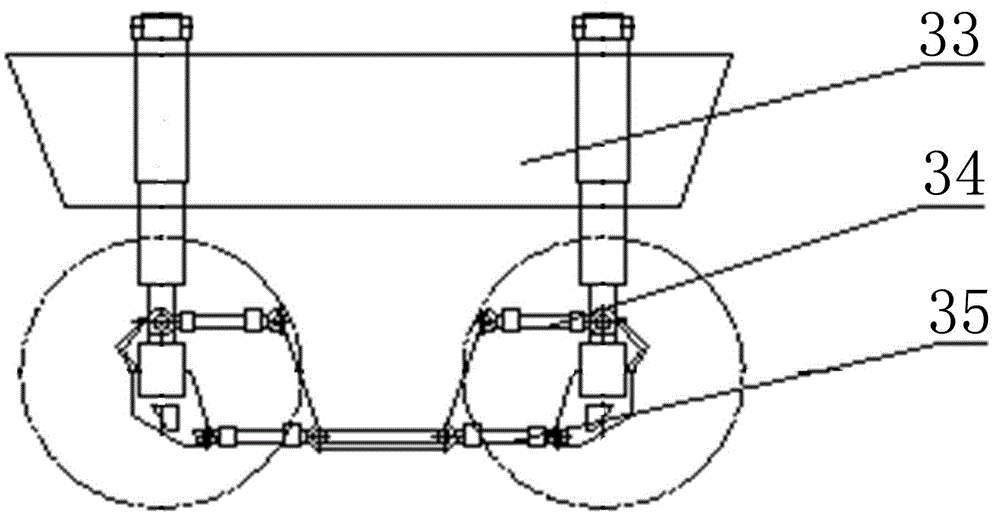 Hydro-pneumatic suspension control system for multi-axle vehicle chassis