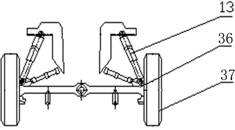 Hydro-pneumatic suspension control system for multi-axle vehicle chassis