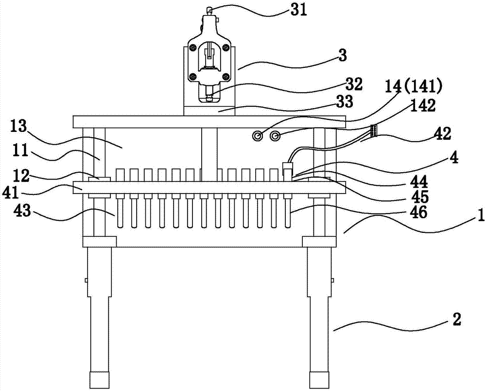 Testing device for universal circuit breaker