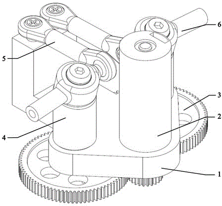 Three-dimensional flapping flapping-wing drive mechanism