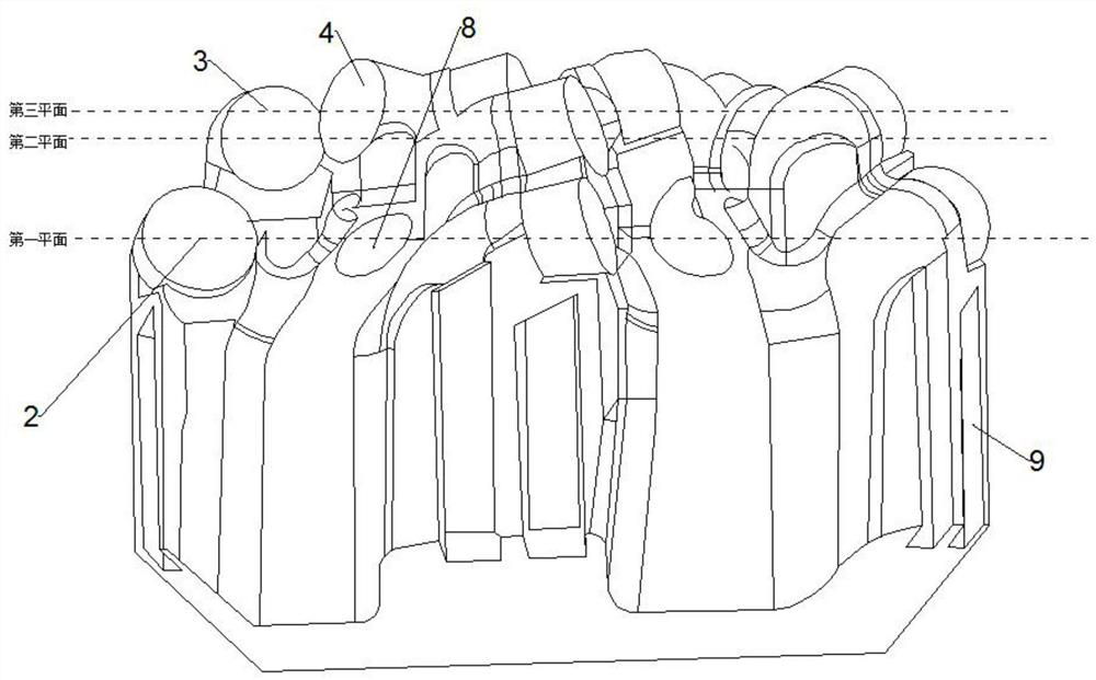 Five-wing fourteen-tooth anti-concretion drill bit