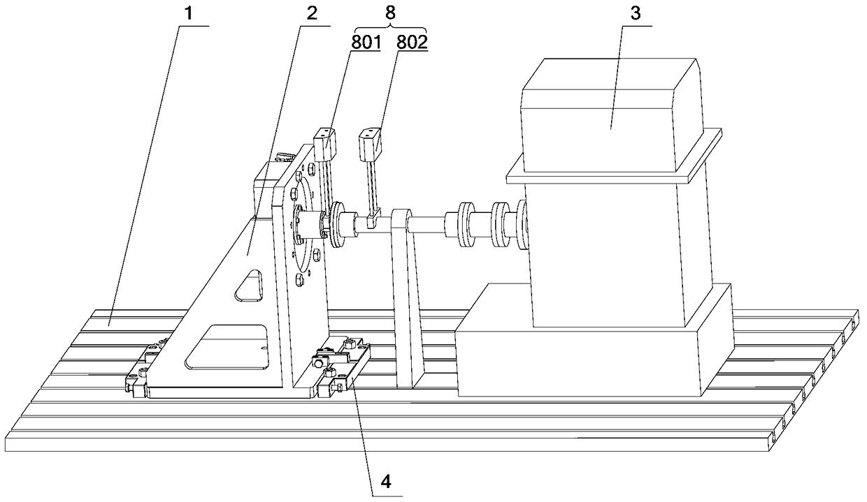 A motor test bench centering system