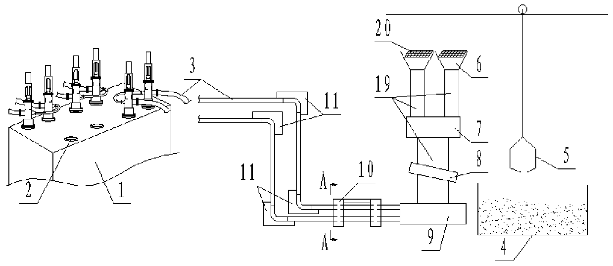 A device and method for burning coal slime in a large proportion in thermal power generation