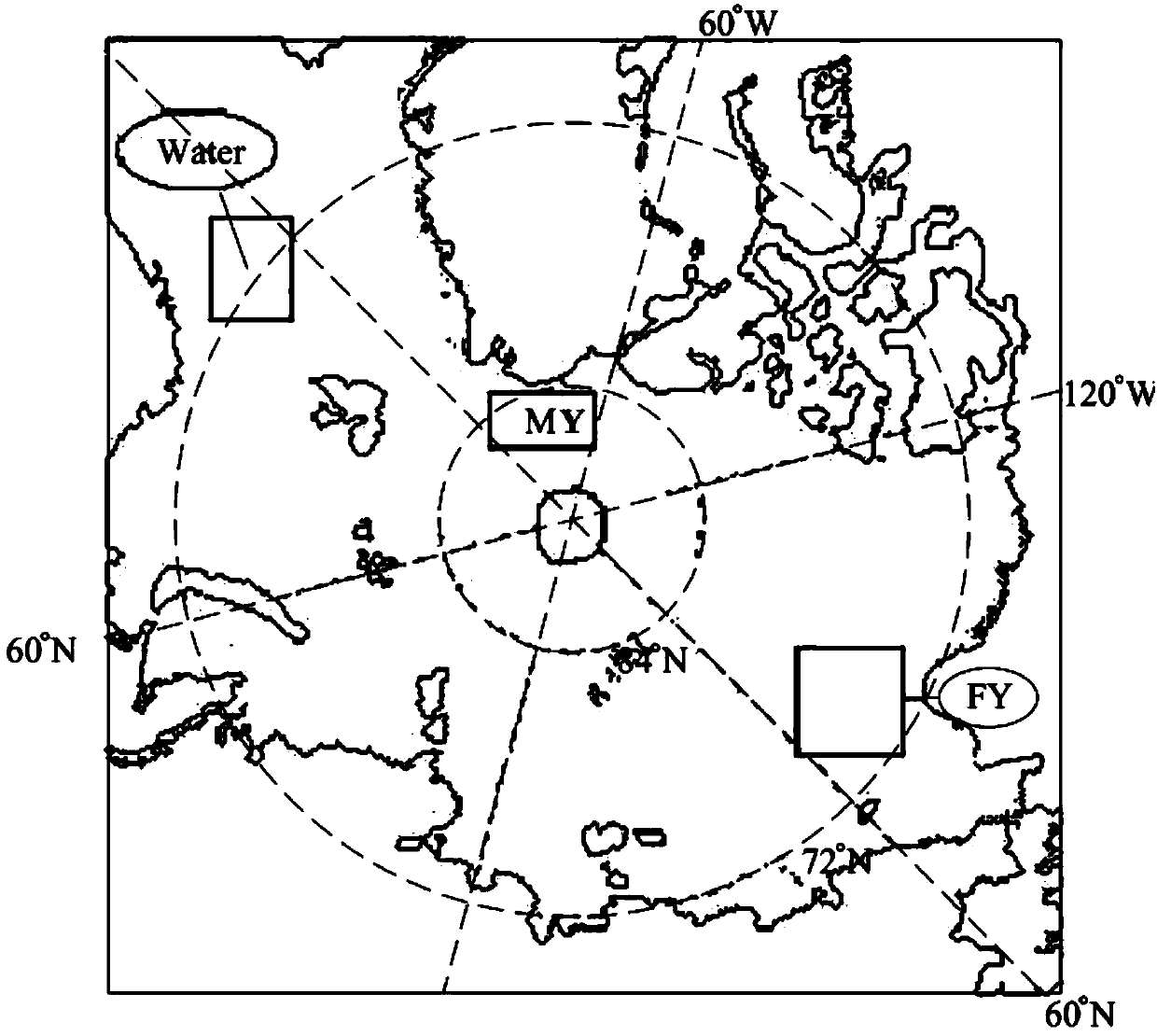 Acquisition method for sea ice concentration on basis of ocean No. II satellite scanning microwave radiometer