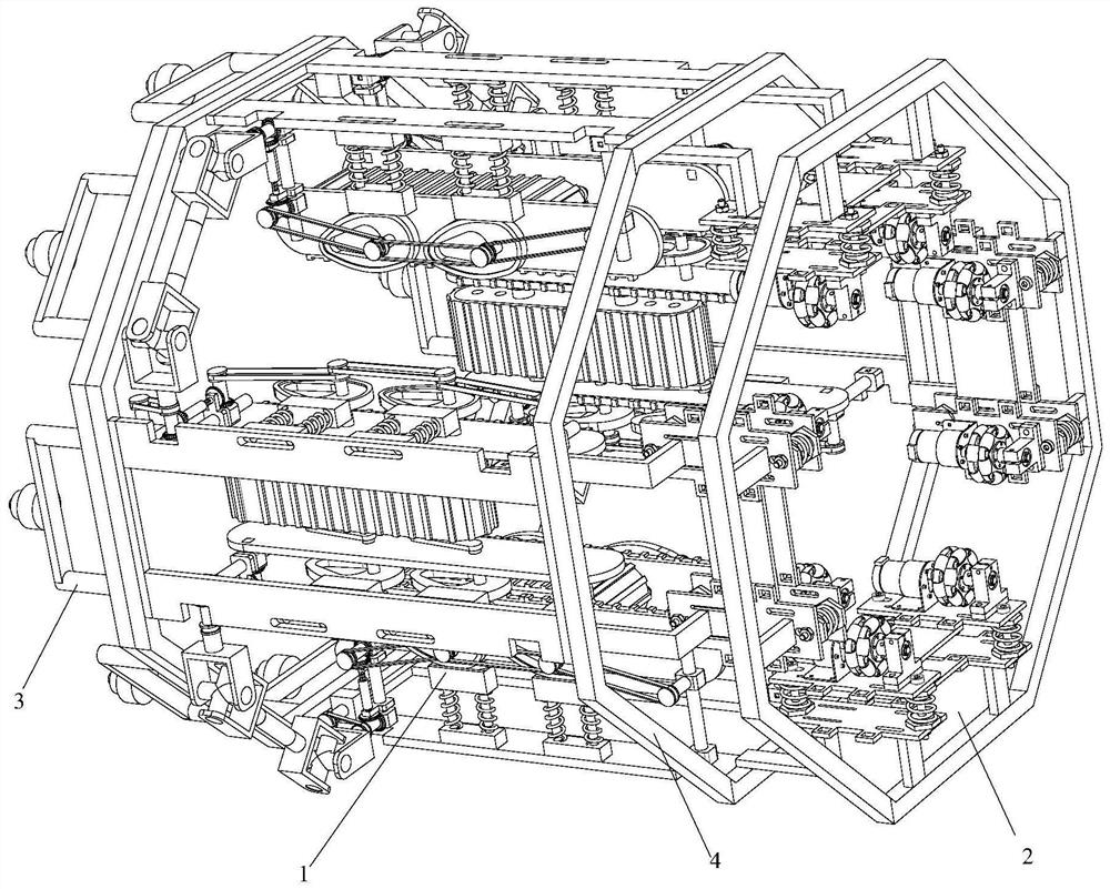 Crawler-type stay cable robot capable of achieving radial balance adjustment