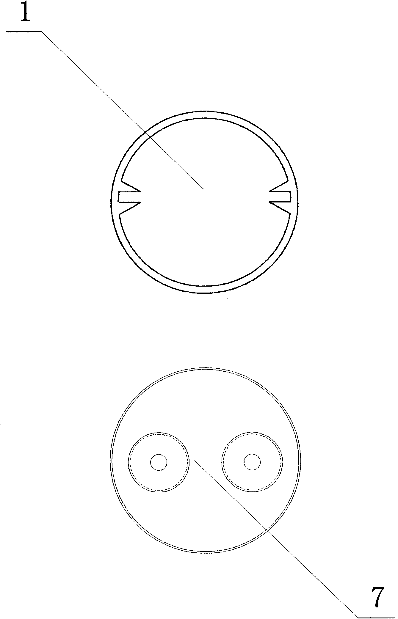 Design scheme for lamp tube body and lamp cap of light emitting diode (LED) fluorescent lamp