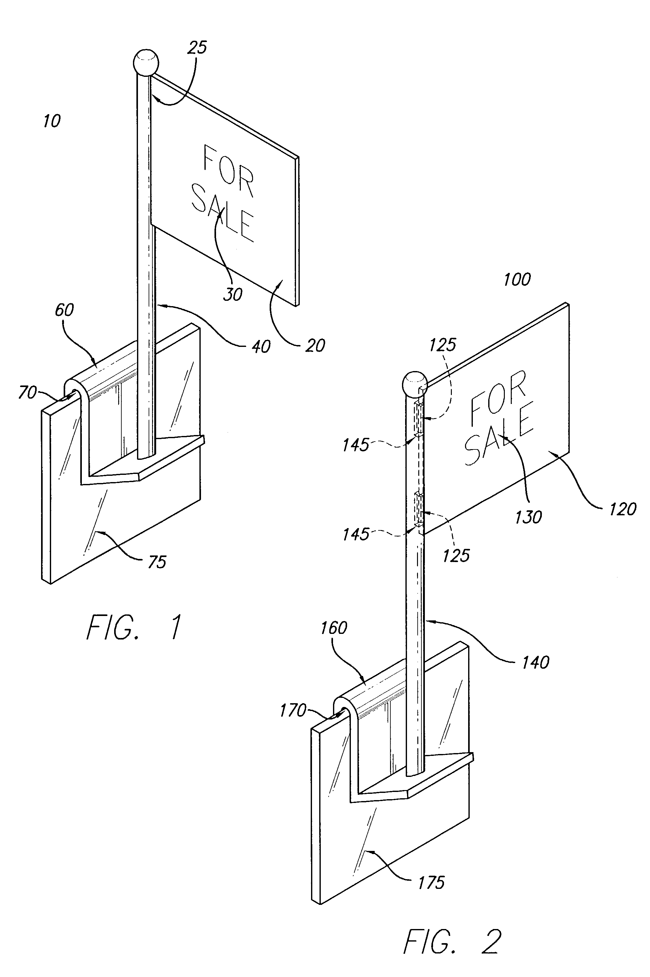 Plastic flag for displaying messages, advertisements, and the like