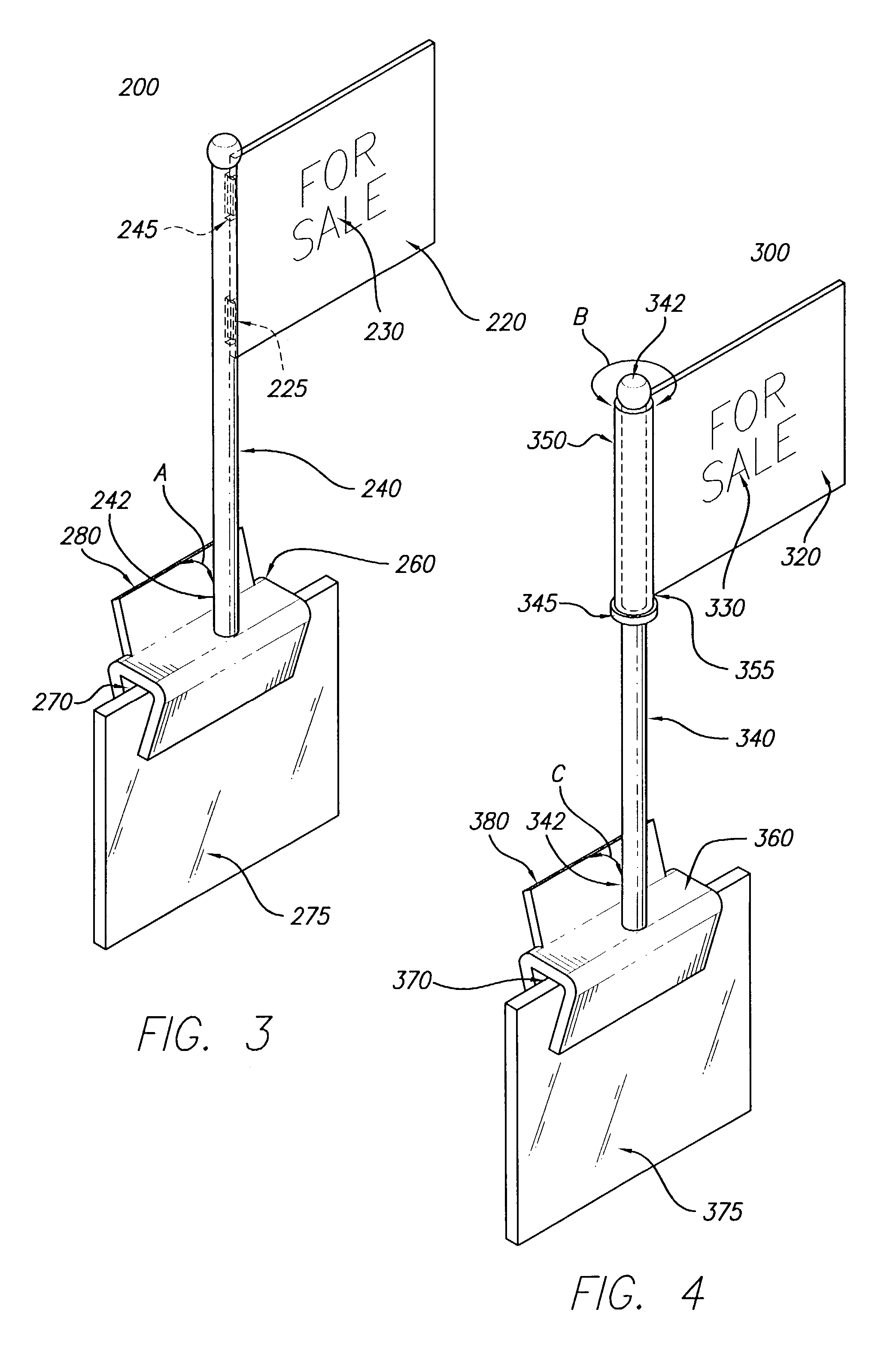 Plastic flag for displaying messages, advertisements, and the like