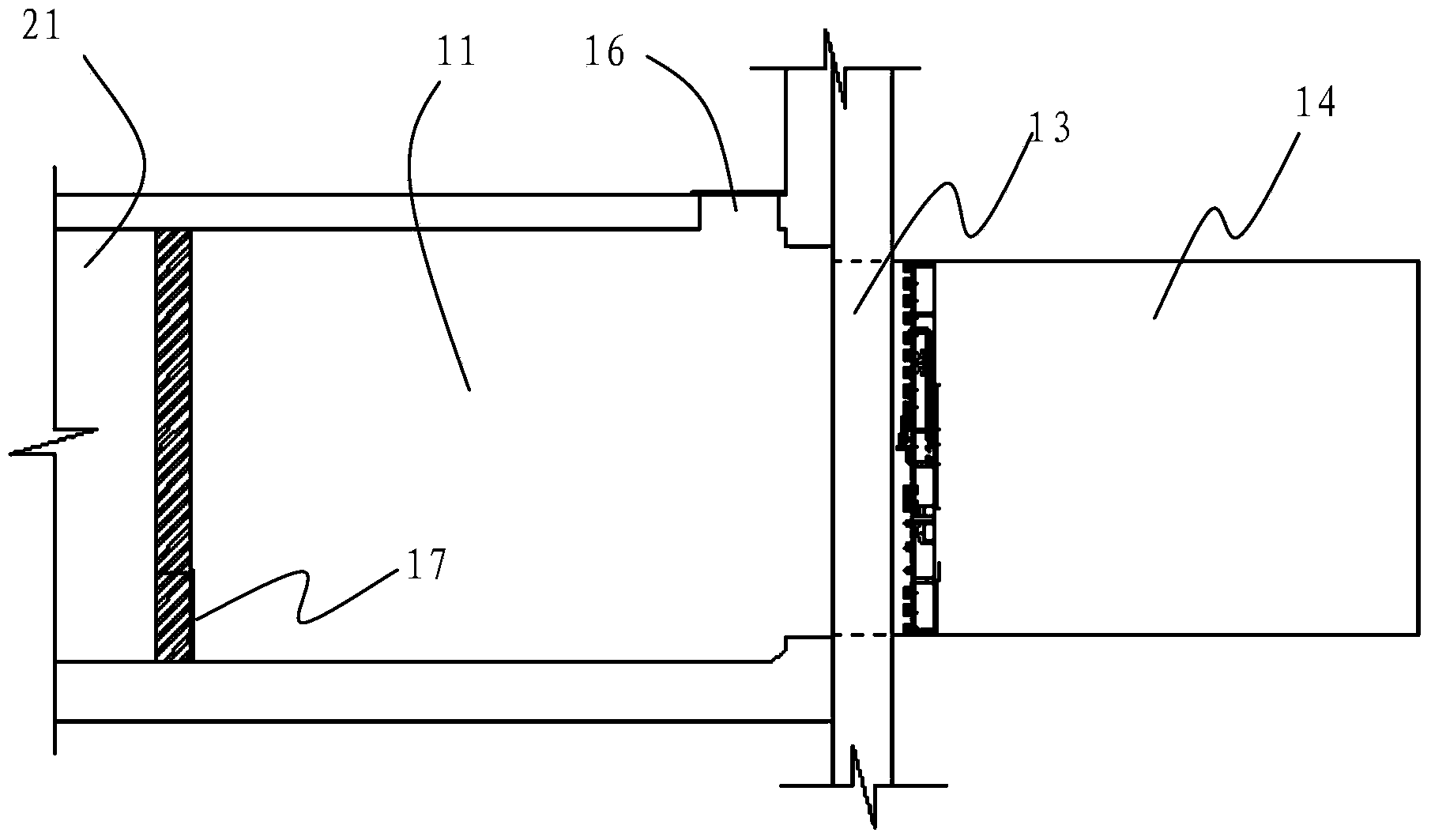 Construction method for shield machine to enter hole to receive concrete box