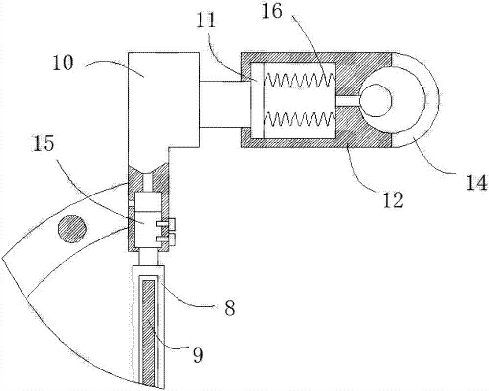 Special-shaped metal handrail mounting structure