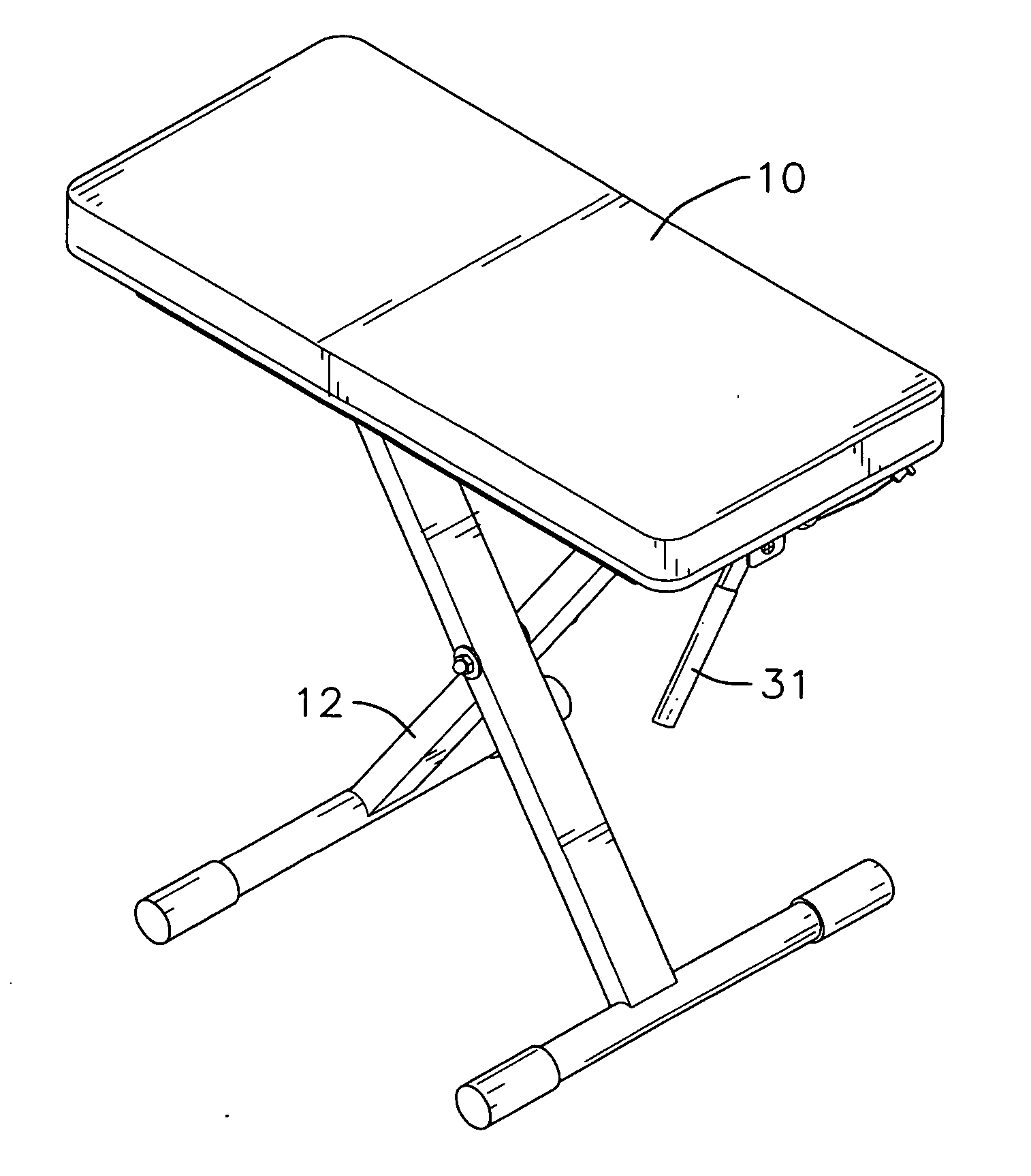 Height adjustable chair for a keyboard instrument