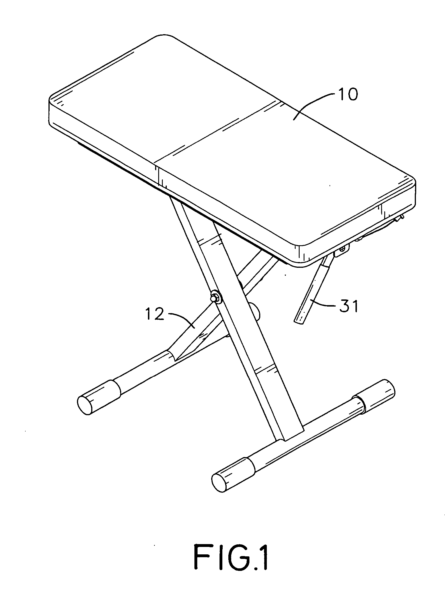 Height adjustable chair for a keyboard instrument