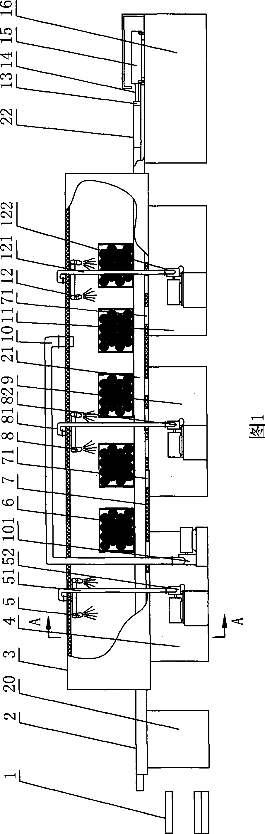 Device for cleaning vanadium-removing copper wire balls