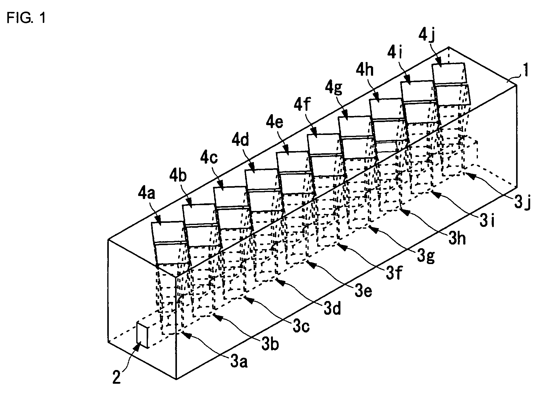 Waveguide horn antenna array and radar device