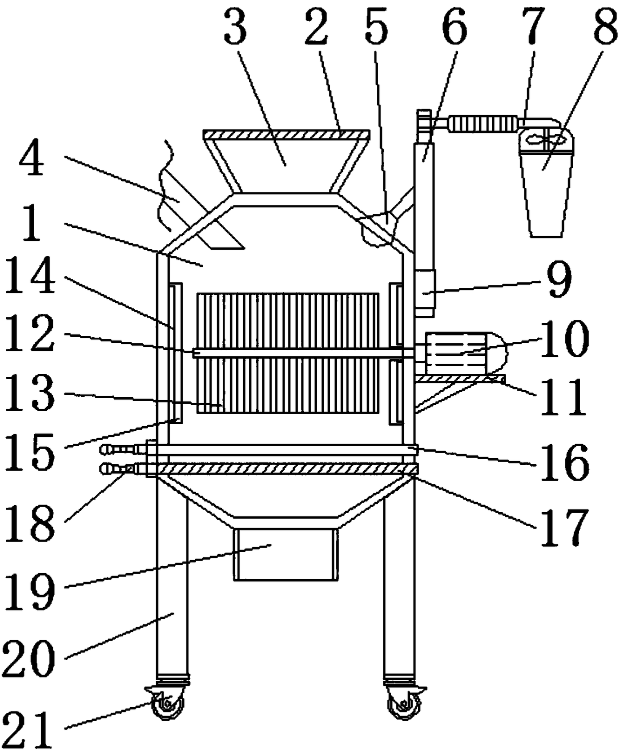 Veterinary medicine material cleaning device capable of preventing epidemic diseases