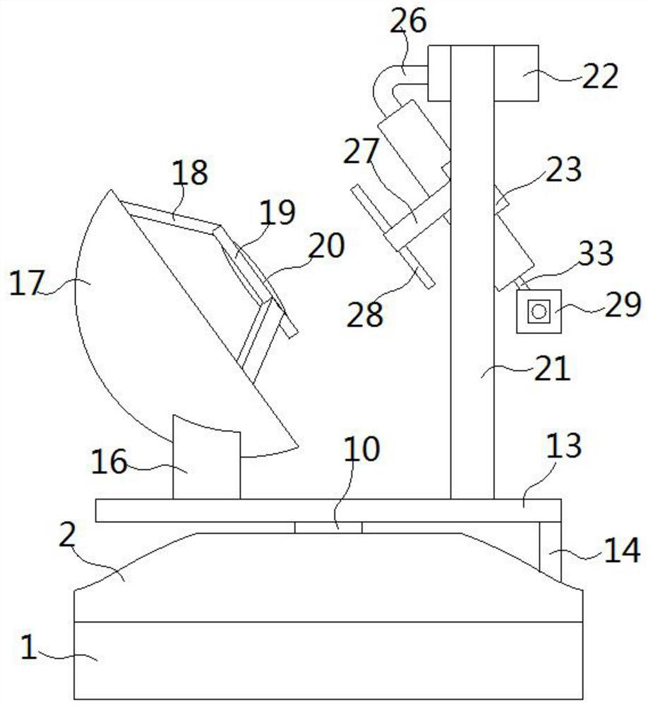 Convex-convex mirror concentrating water tank power generation device