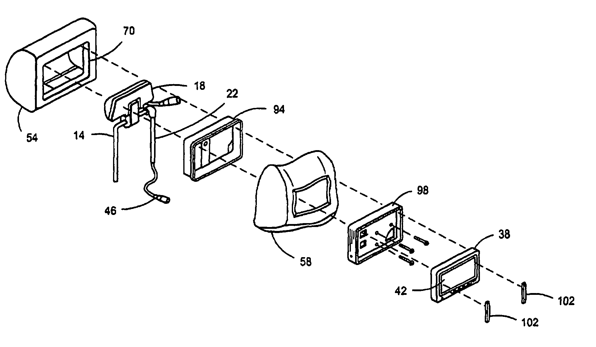 Headrest mounted video display