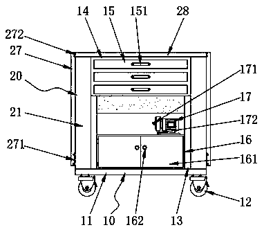 Tool trolley for motor vehicle maintenance