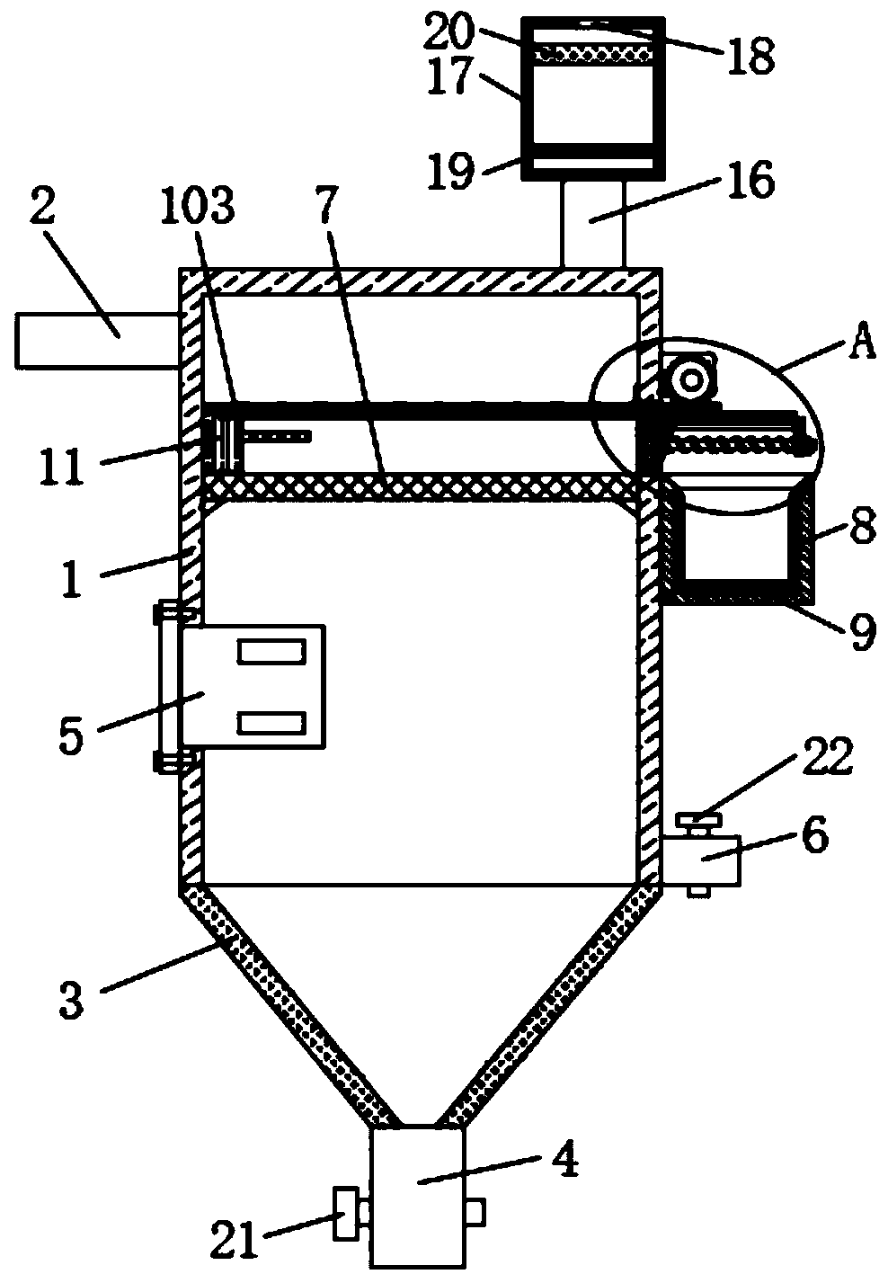 Recycling processing device for electroplating wastewater