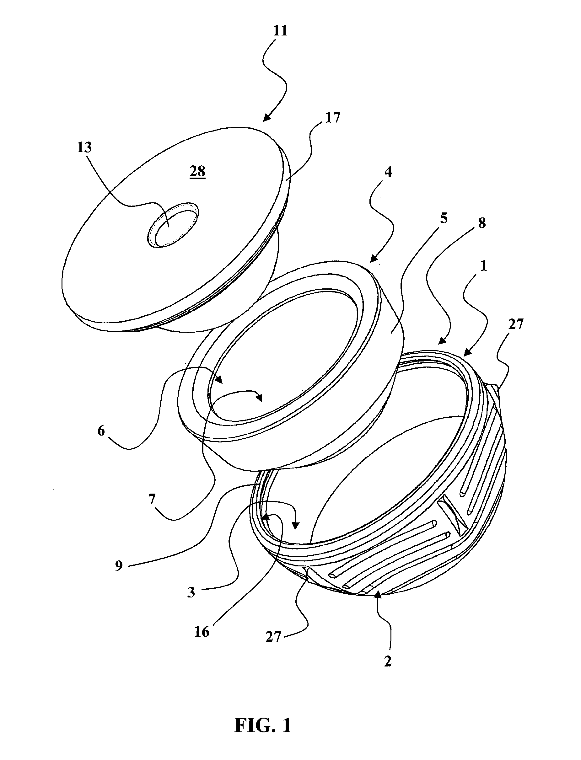 Cotyle comprising a sterile interface