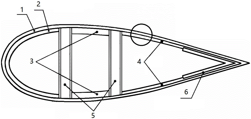 Wind turbine blade made from shape memory fiber hybrid composite material and manufacturing method of wind turbine blade