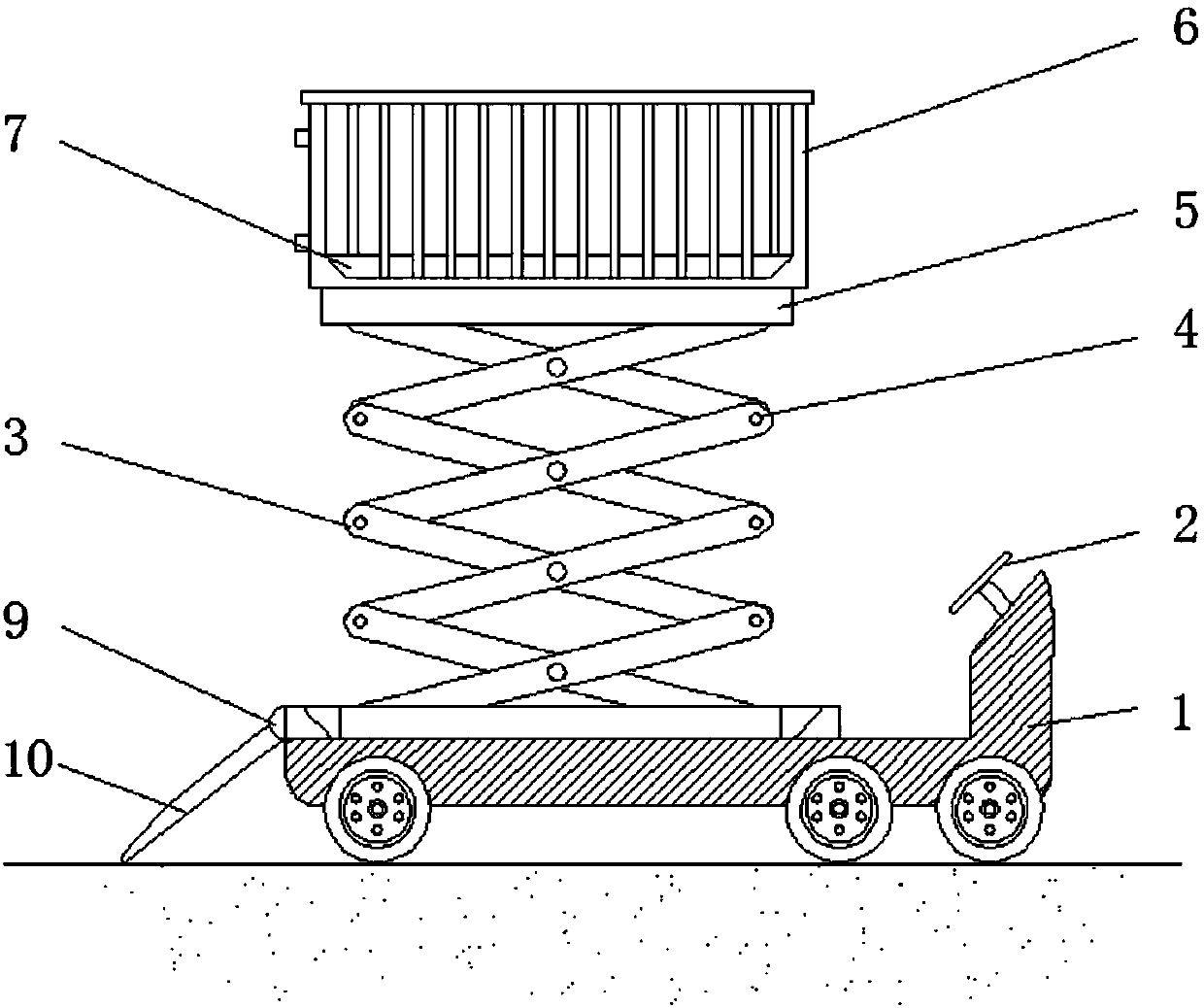 Convenient-to-move lifting support for mining equipment